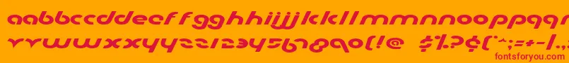 Шрифт Metro2e – красные шрифты на оранжевом фоне