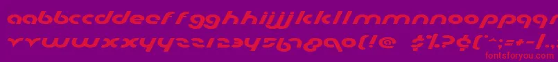 Шрифт Metro2e – красные шрифты на фиолетовом фоне