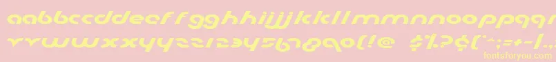 Metro2e-Schriftart – Gelbe Schriften auf rosa Hintergrund