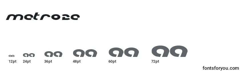 Metro2e Font Sizes