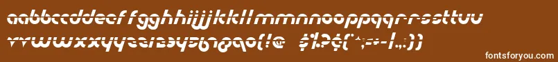 フォントMetro2l – 茶色の背景に白い文字