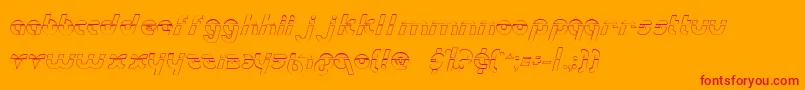 Metro2ol Font – Red Fonts on Orange Background