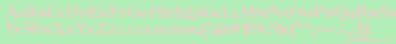 TusartextscBold Font – Pink Fonts on Green Background