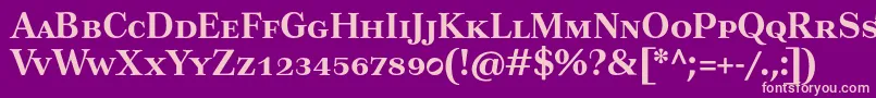 TusartextscBold Font – Pink Fonts on Purple Background
