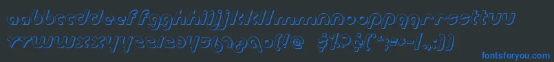 Metro2s Font – Blue Fonts on Black Background