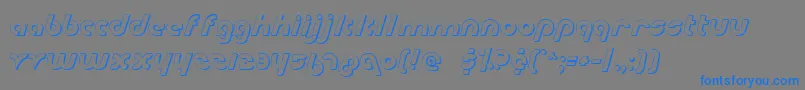 Metro2s-Schriftart – Blaue Schriften auf grauem Hintergrund
