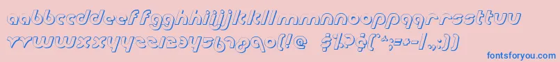 Metro2s Font – Blue Fonts on Pink Background