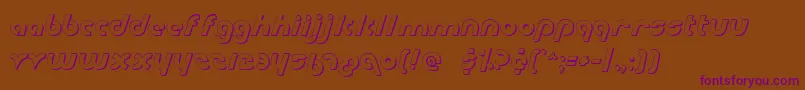 Metro2s Font – Purple Fonts on Brown Background