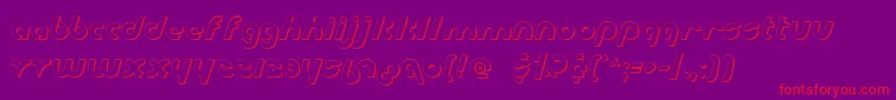 Metro2s Font – Red Fonts on Purple Background