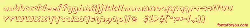 Metro2s Font – Red Fonts on Yellow Background