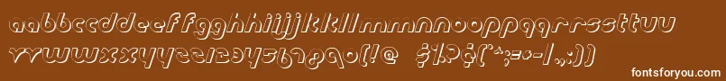フォントMetro2s – 茶色の背景に白い文字