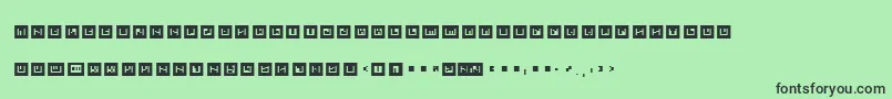 METROBOT Font – Black Fonts on Green Background