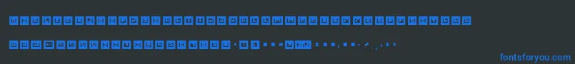 Fonte METROBOT – fontes azuis em um fundo preto