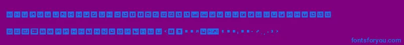 METROBOT Font – Blue Fonts on Purple Background