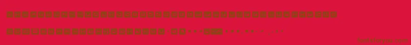 METROBOT Font – Brown Fonts on Red Background