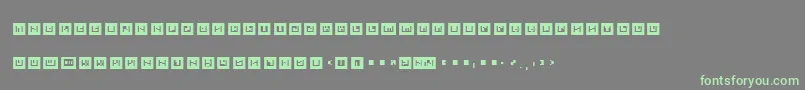 Шрифт METROBOT – зелёные шрифты на сером фоне