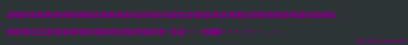 Czcionka METROBOT – fioletowe czcionki na czarnym tle