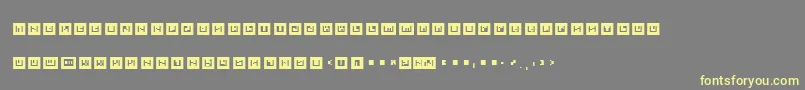 METROBOT Font – Yellow Fonts on Gray Background