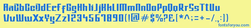 MetroIL Font – Blue Fonts on Yellow Background