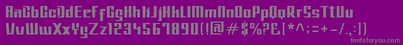 フォントMetroIL – 紫の背景に灰色の文字