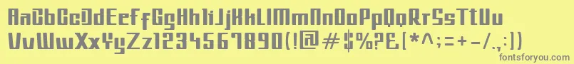 フォントMetroIL – 黄色の背景に灰色の文字