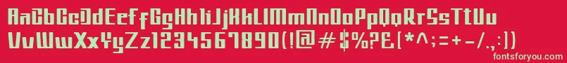 MetroIL Font – Green Fonts on Red Background