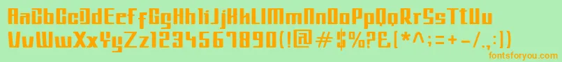 MetroIL Font – Orange Fonts on Green Background