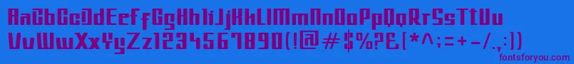 MetroIL Font – Purple Fonts on Blue Background