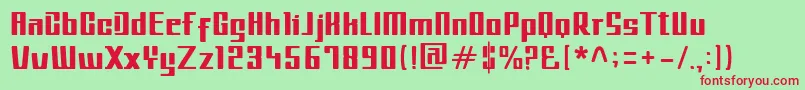 MetroIL Font – Red Fonts on Green Background