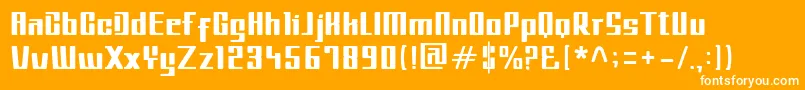 フォントMetroIL – オレンジの背景に白い文字