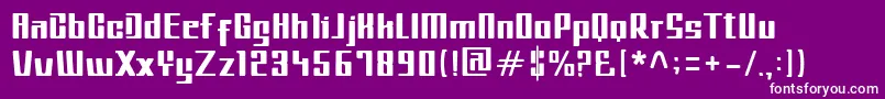 フォントMetroIL – 紫の背景に白い文字