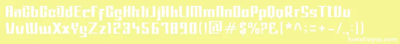 MetroIL Font – White Fonts on Yellow Background