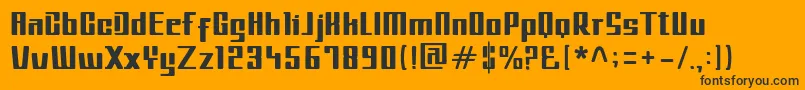 MetroIL Font – Black Fonts on Orange Background