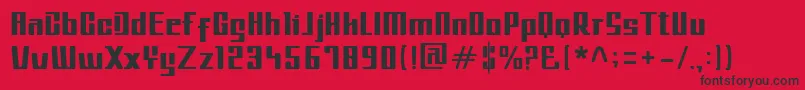 MetroIL Font – Black Fonts on Red Background