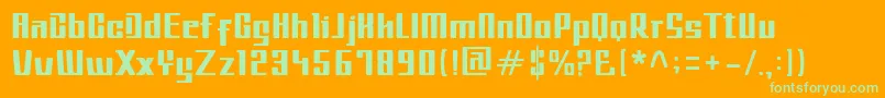 MetroIL Font – Green Fonts on Orange Background