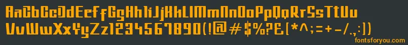 MetroIL Font – Orange Fonts on Black Background