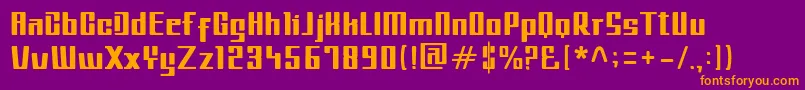 MetroIL Font – Orange Fonts on Purple Background