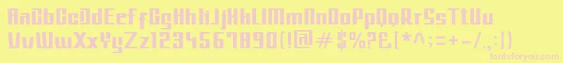 MetroIL Font – Pink Fonts on Yellow Background