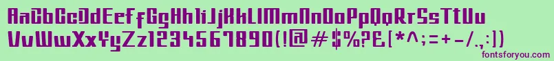 MetroIL Font – Purple Fonts on Green Background