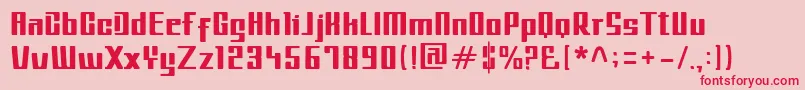 フォントMetroIL – ピンクの背景に赤い文字