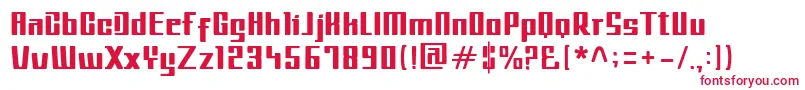 フォントMetroIL – 白い背景に赤い文字