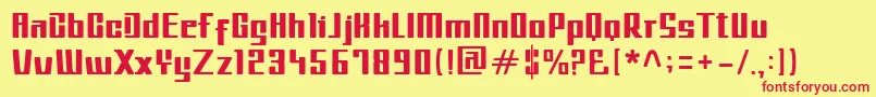 MetroIL Font – Red Fonts on Yellow Background