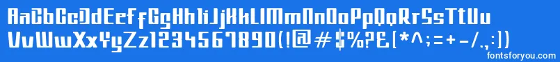 フォントMetroIL – 青い背景に白い文字