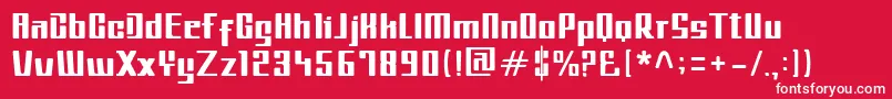 フォントMetroIL – 赤い背景に白い文字