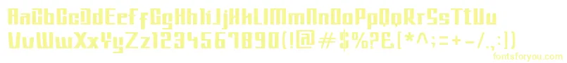 MetroIL Font – Yellow Fonts on White Background