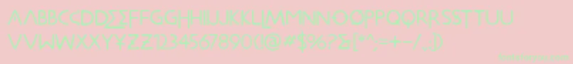 METROLOX Font – Green Fonts on Pink Background