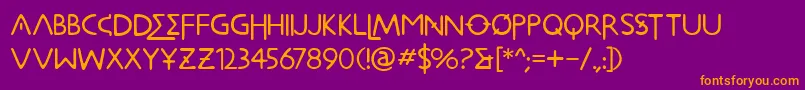 METROLOX Font – Orange Fonts on Purple Background