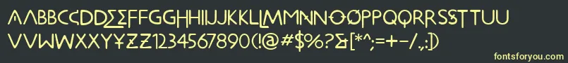 METROLOX Font – Yellow Fonts on Black Background