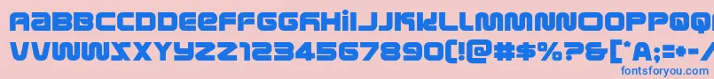 metronautsフォントについての詳細 フォントmetronauts – ピンクの背景に青い文字