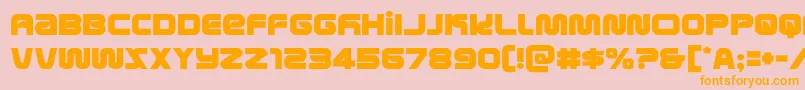 metronauts Font – Orange Fonts on Pink Background